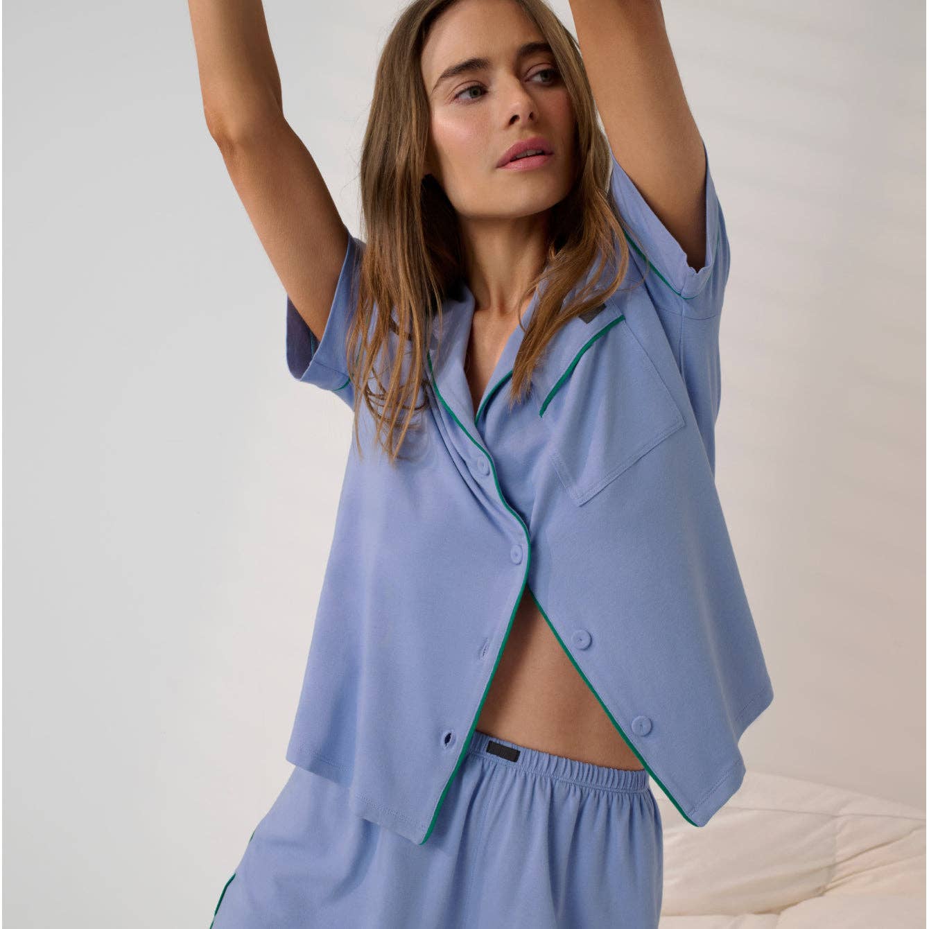 Short Sleeve Short Set: Bluebell L