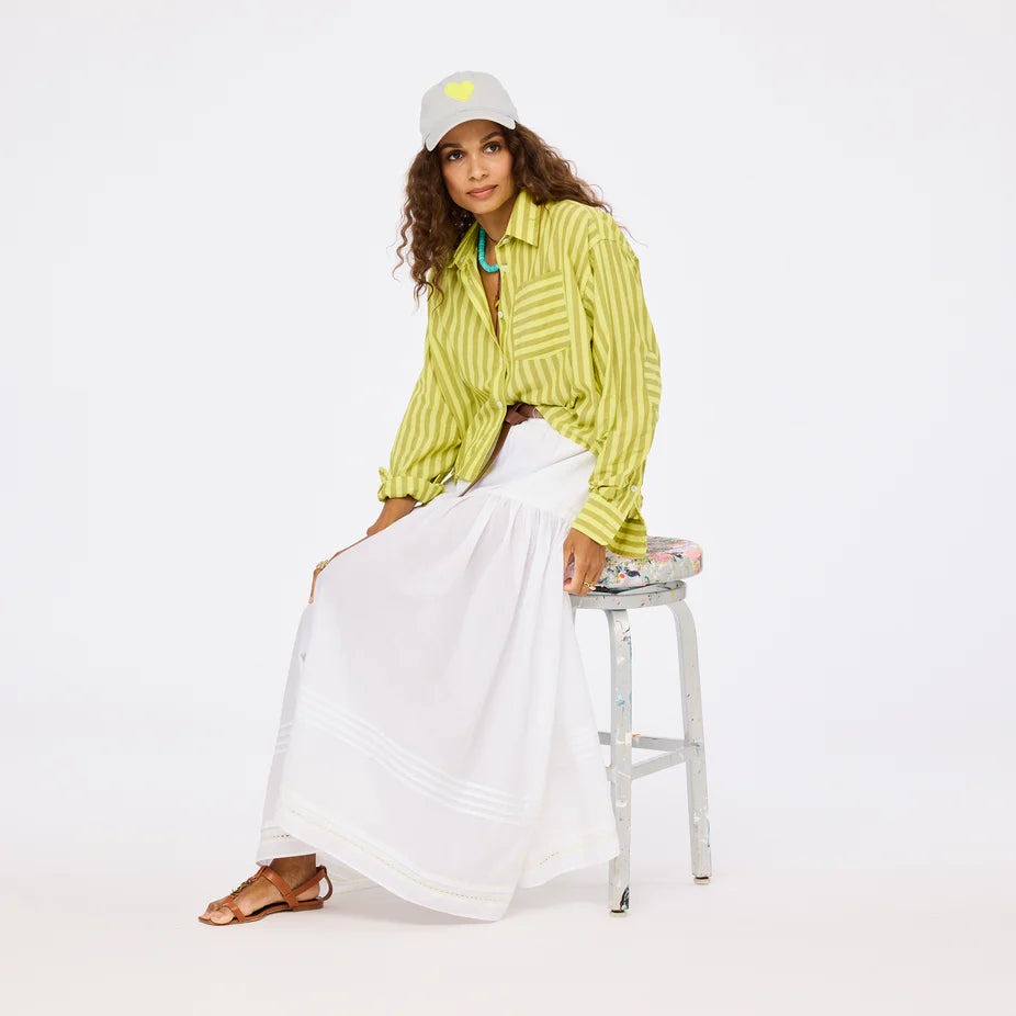 Tia Faded Stripe Shirt Cactus/Green