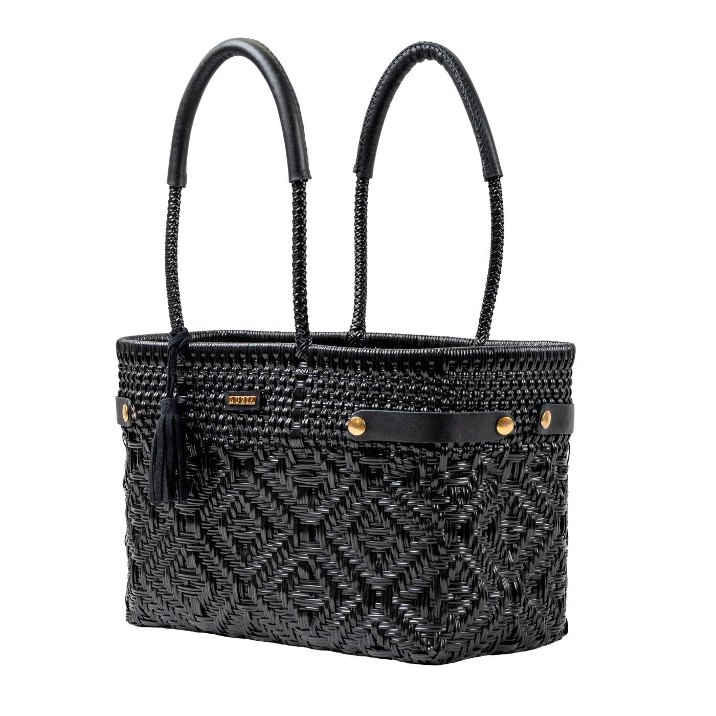 Braided Solid/Leather Black