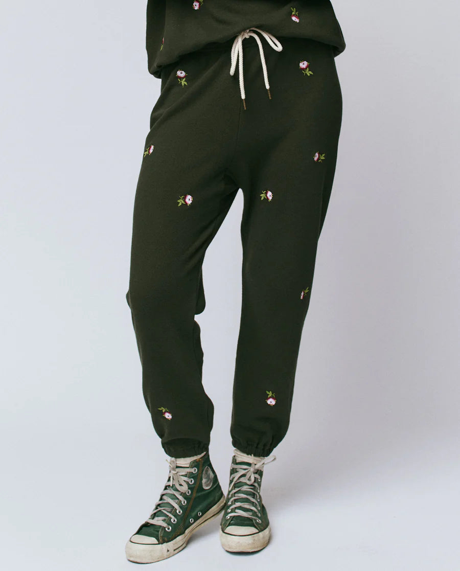 The Stadium Sweatpant with Roses
