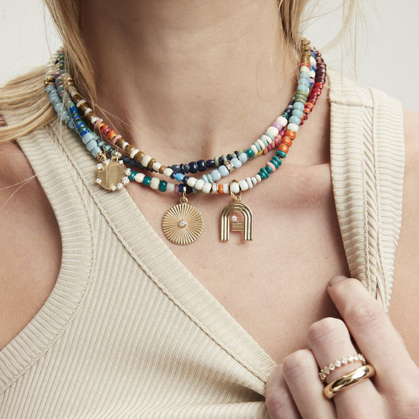 Groovy Diamond Rays Hinged Charm