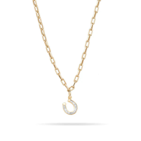 Baguette Horseshoe Hinged Charm