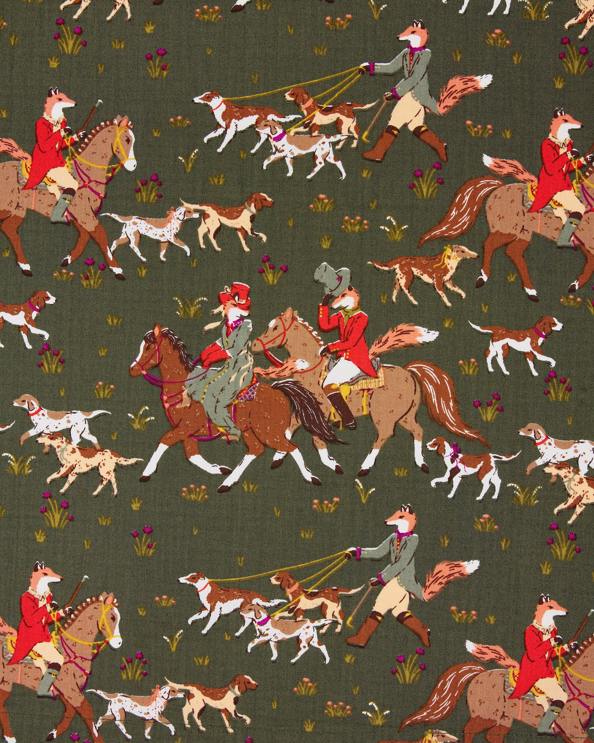 Short PJ Set in Fox Hunting