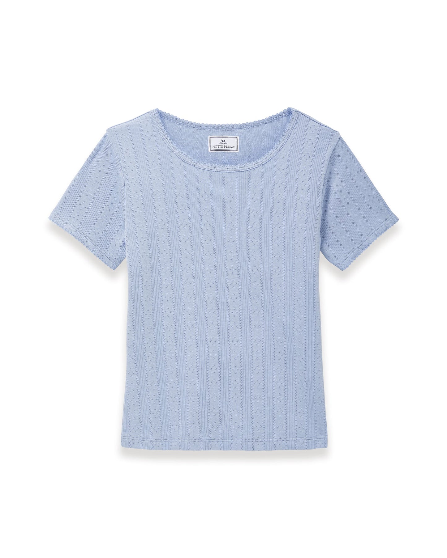 Pointelle T-Shirt Periwinkle