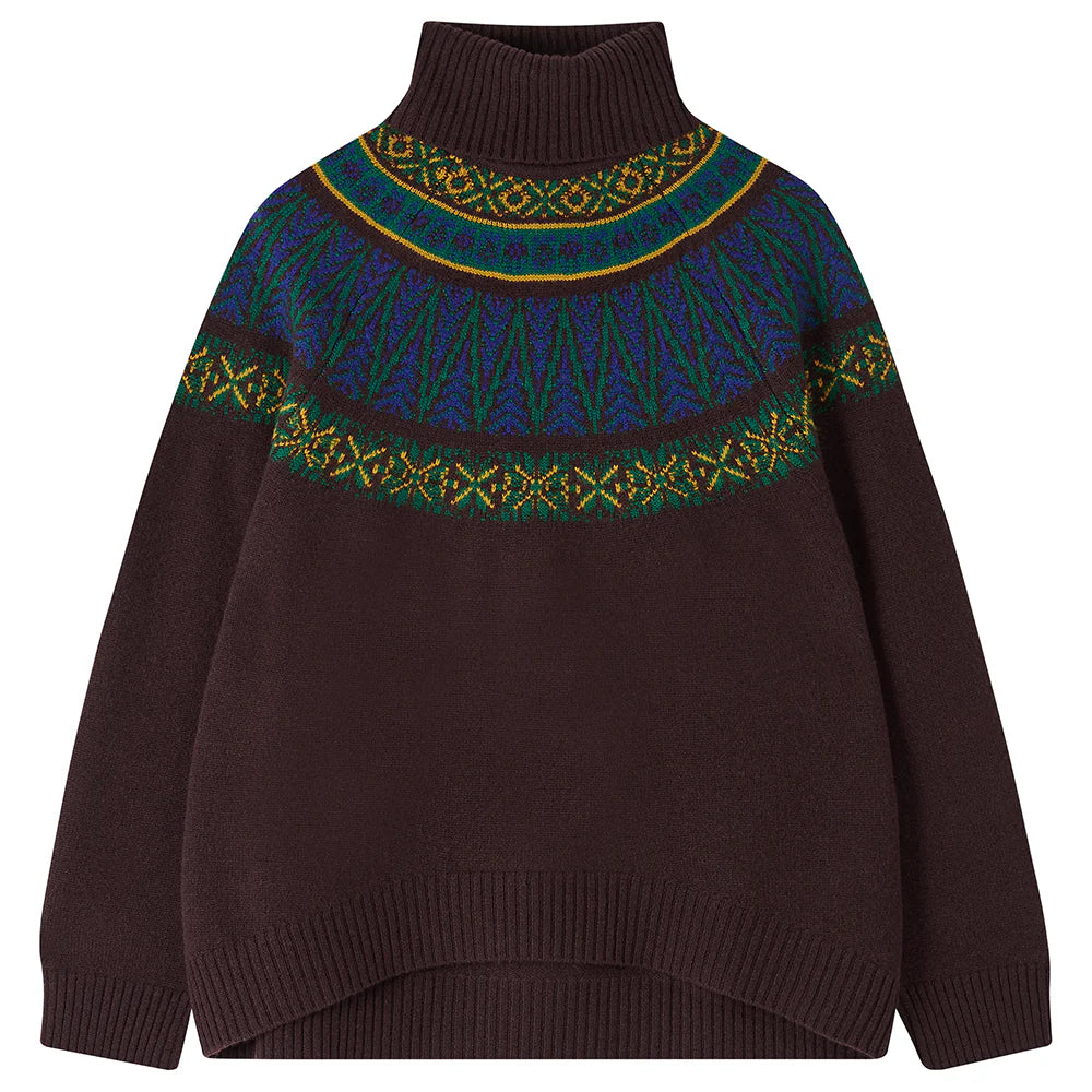 Fairisle Roll Collar