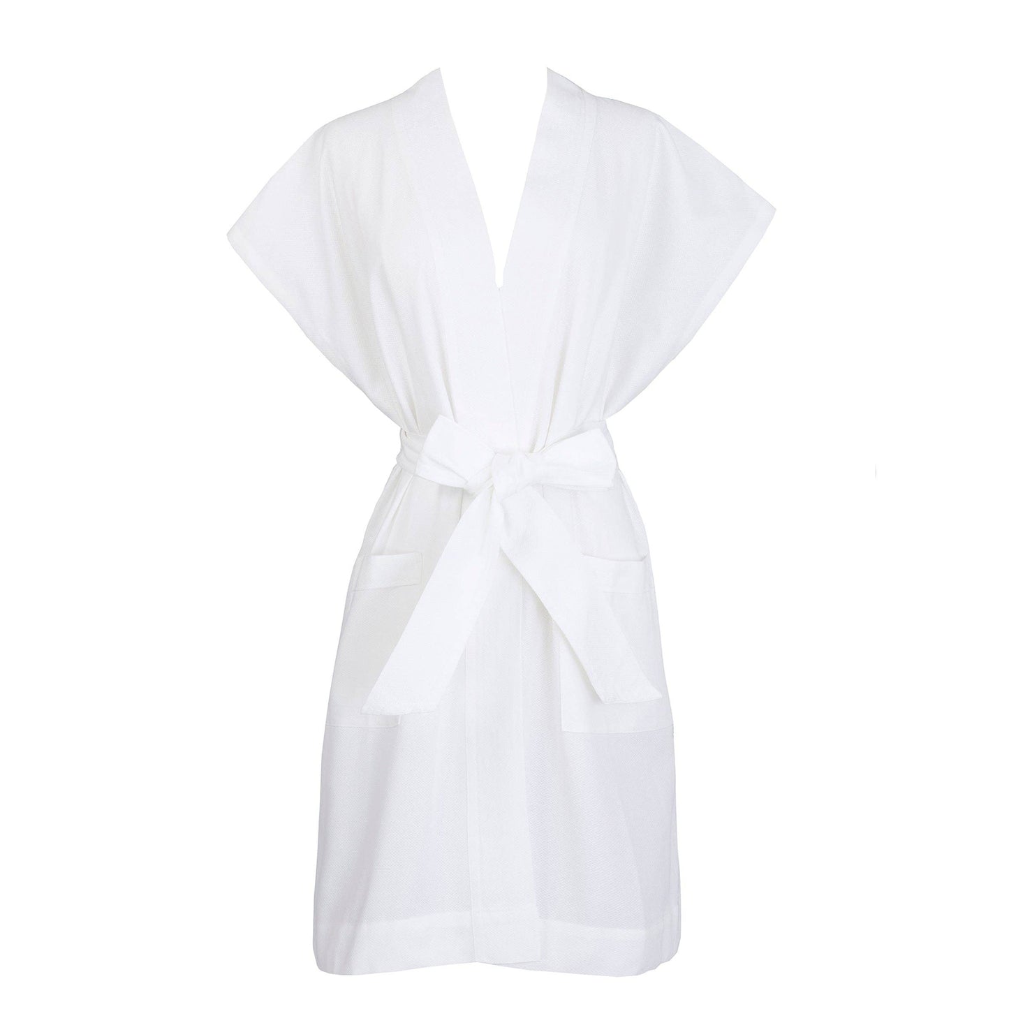 DINA COTTON ROBE: XS / White