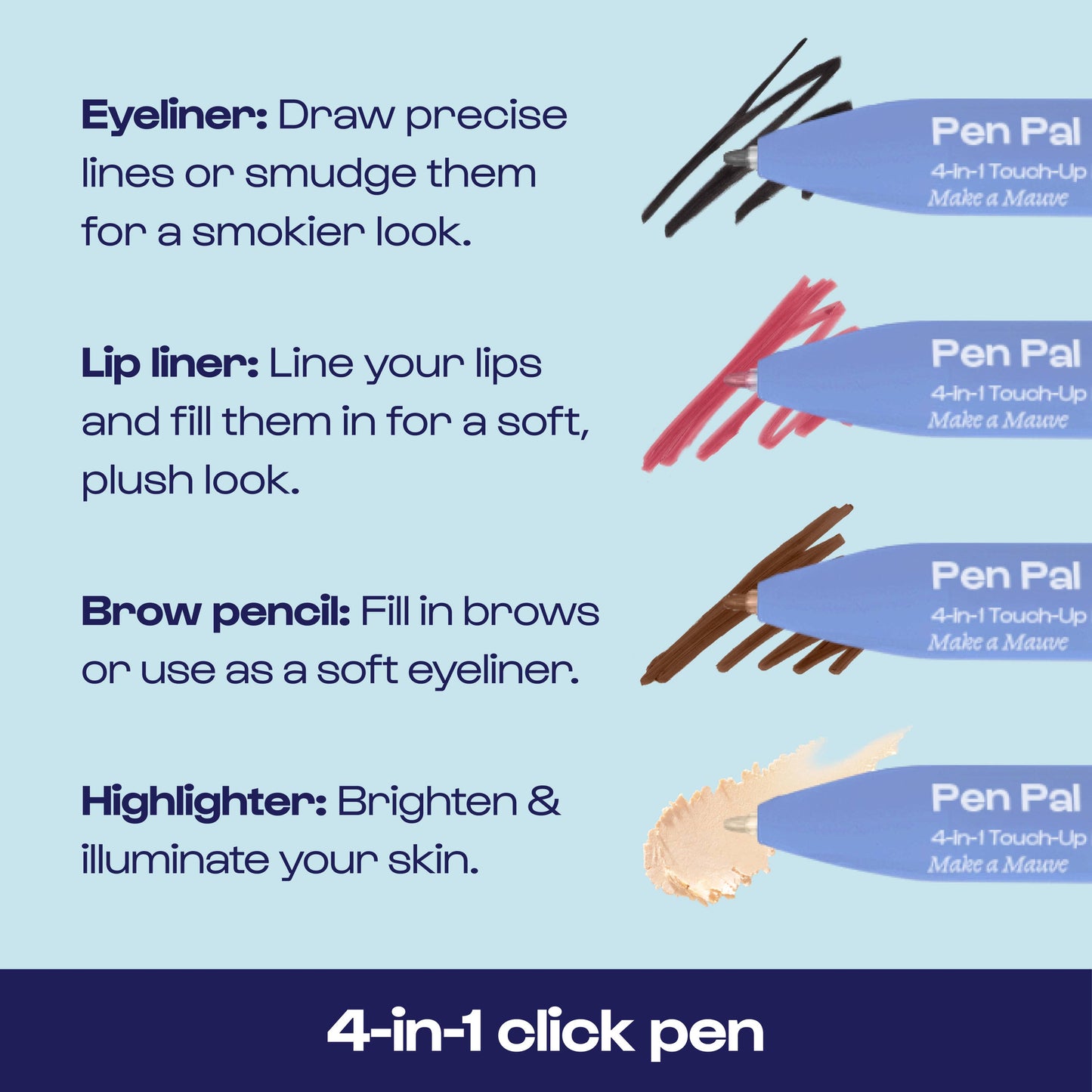 Pen Pal 4-in-1 Makeup Touch Up Pen - Make a Mauve: Make A Mauve