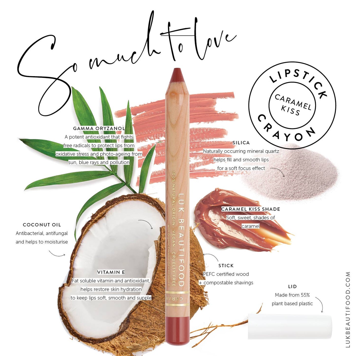 Eco-luxe Lipstick Crayon in Caramel Kiss