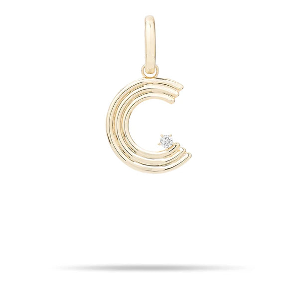 Groovy Diamond Initial "C"