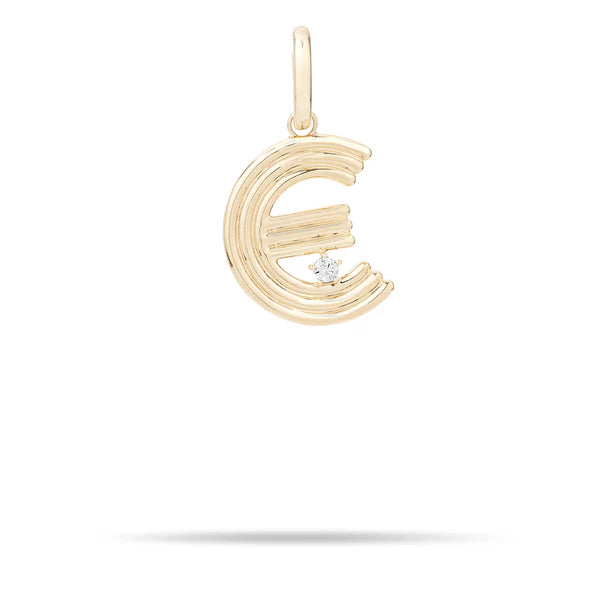 Groovy Diamond Initial "E"