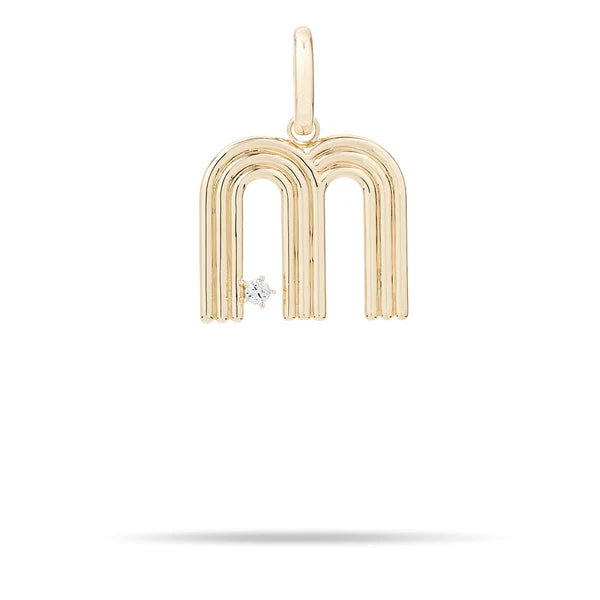 Groovy Diamond Initial "M"