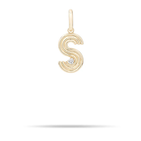 Groovy Diamond Initial "S"