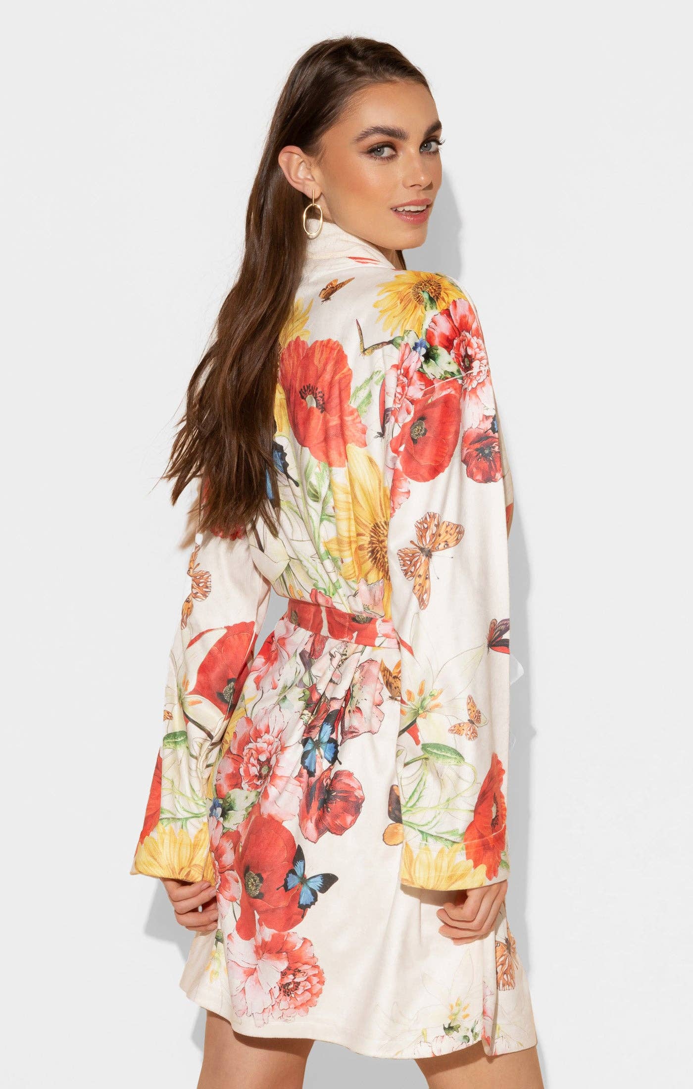 Bouquet Short Robe: One Size