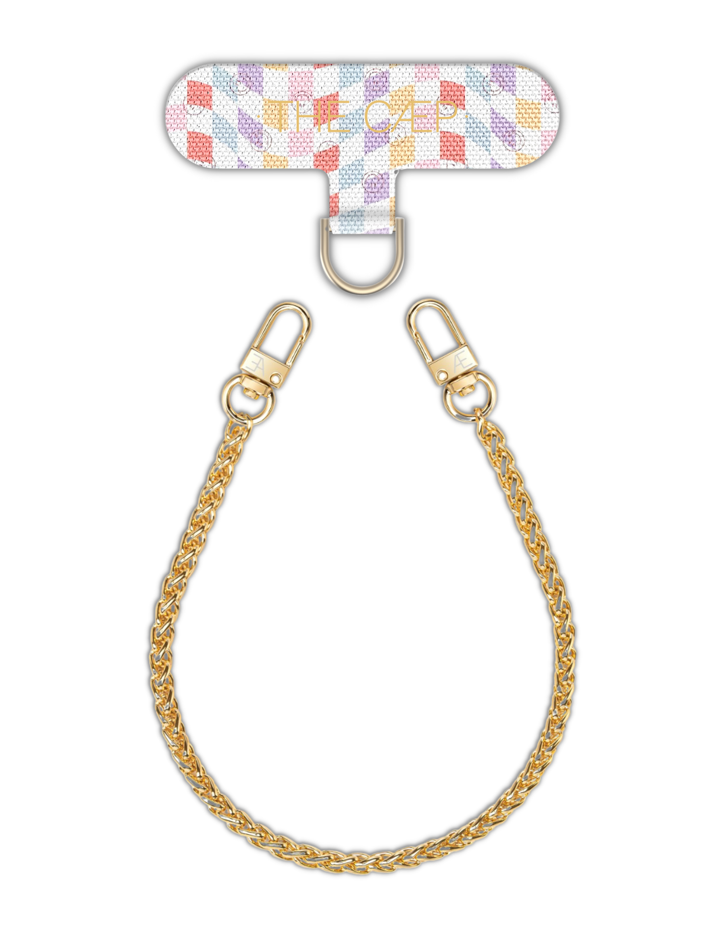 Universal Phone Hitch + Goldi Wristlet: Black Checkered