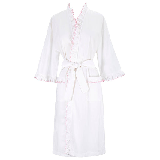 RUFFLE ROBE: LG / Pink