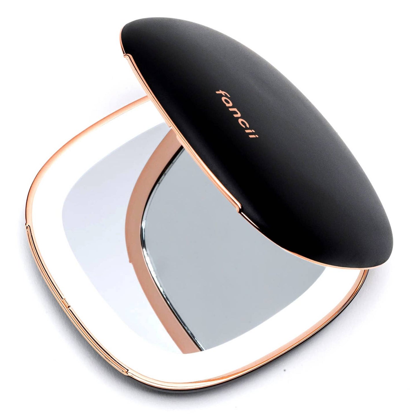 Mila Rechargeable Compact Mirror: Black