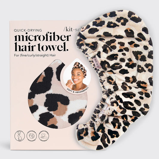 Microfiber Hair Towel-Leopard