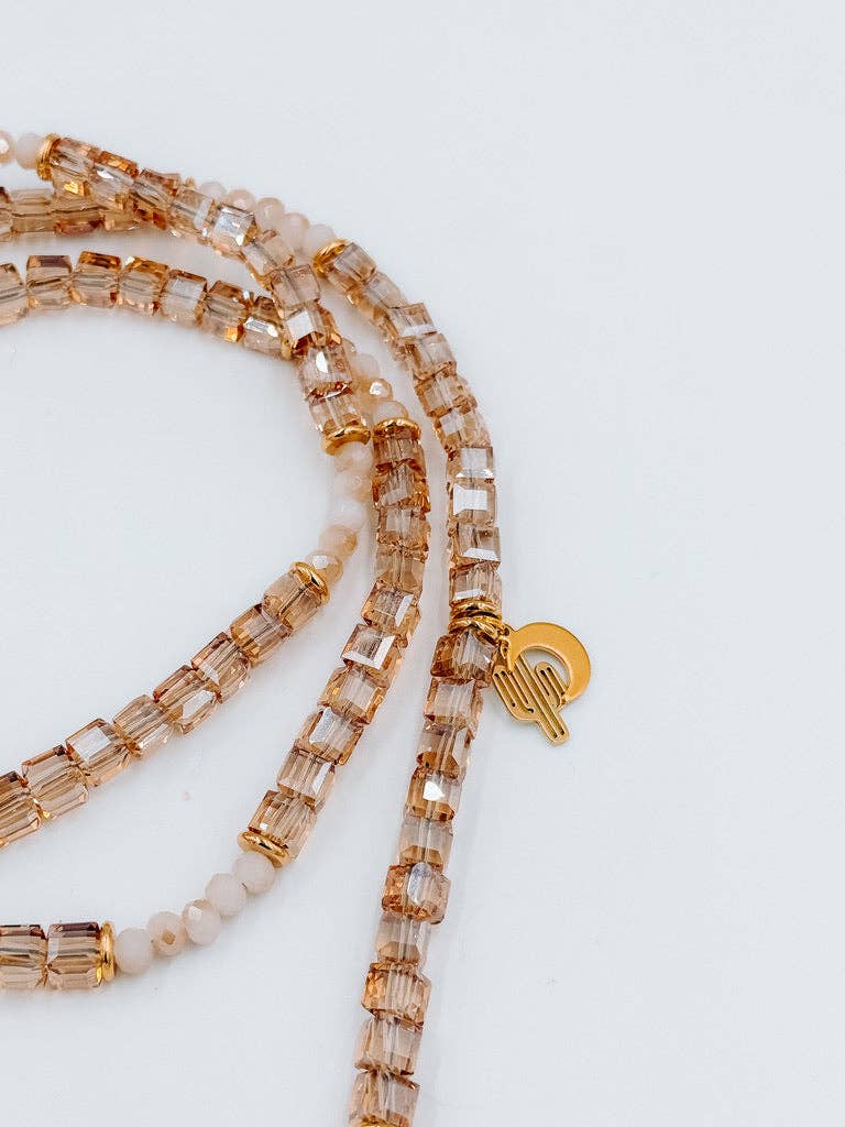 Ritz Peach Crossbody: Gold