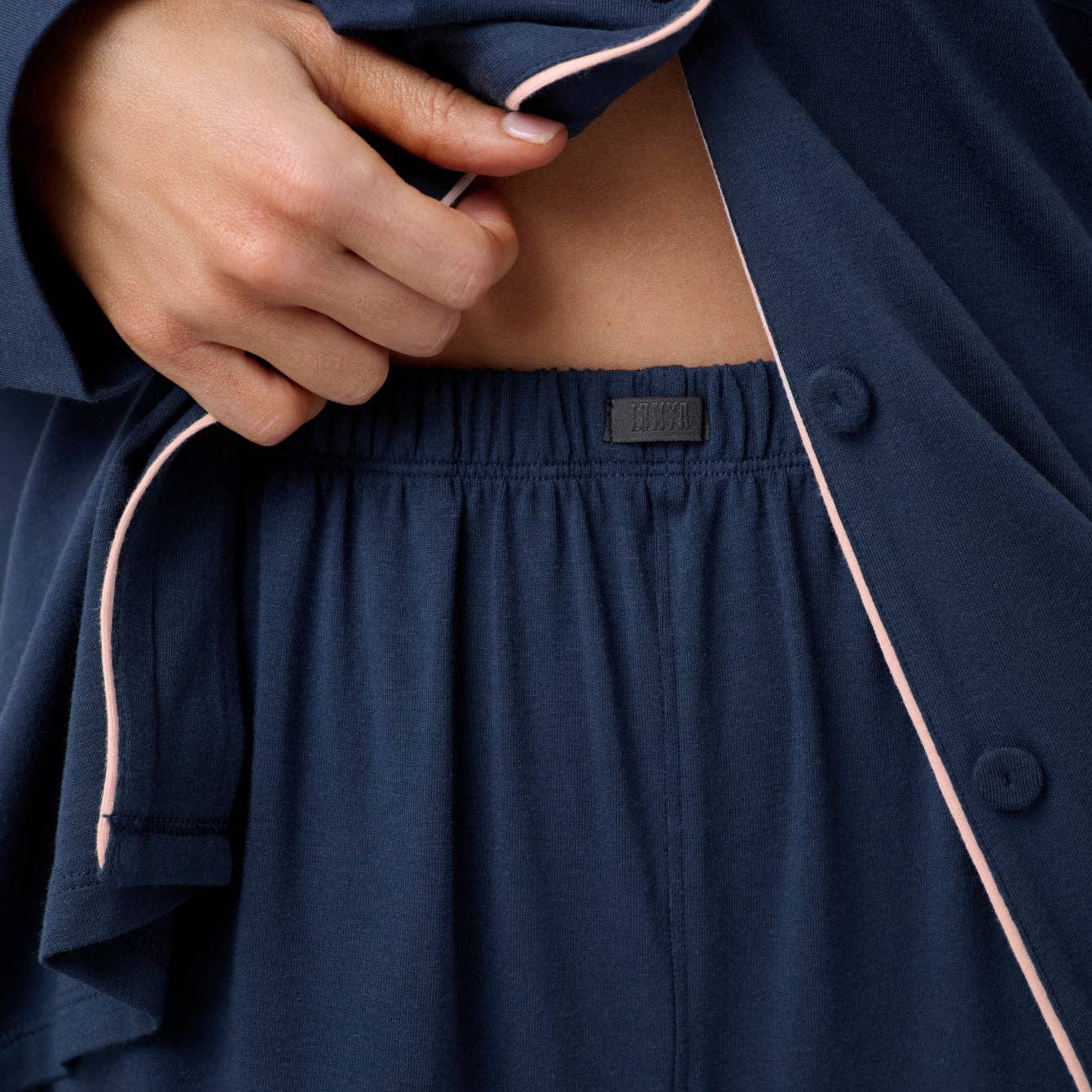 Button Down Pant Set: Deep Blue XS