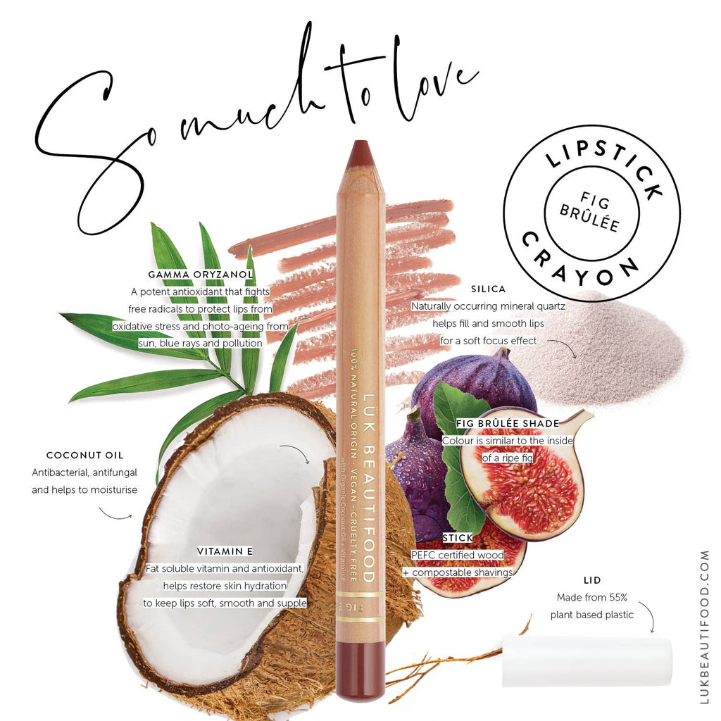 Eco-luxe Lipstick Crayon in Fig Brûlée