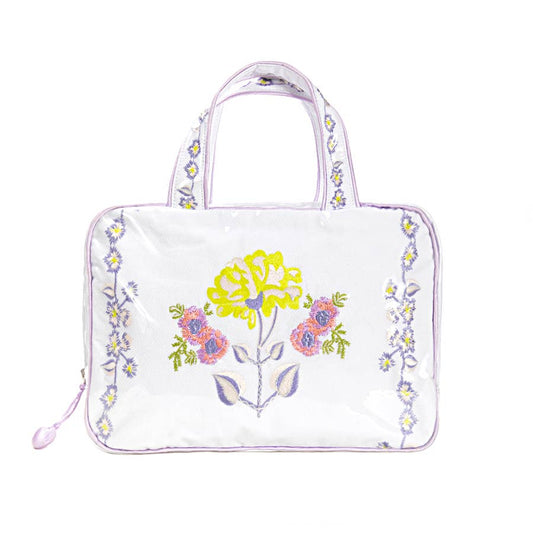 EMBROIDERED BAG: LAVENDER