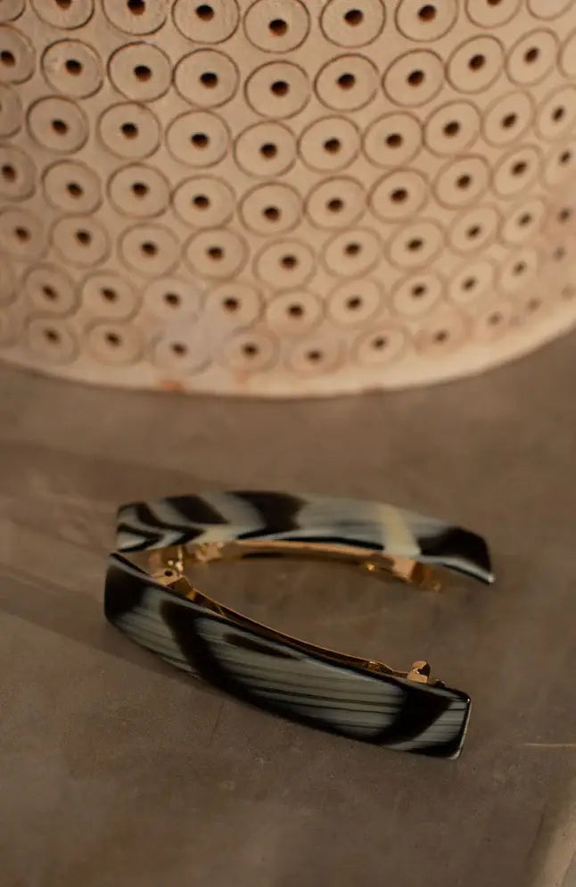 Classic Rectangle Barrette Africa
