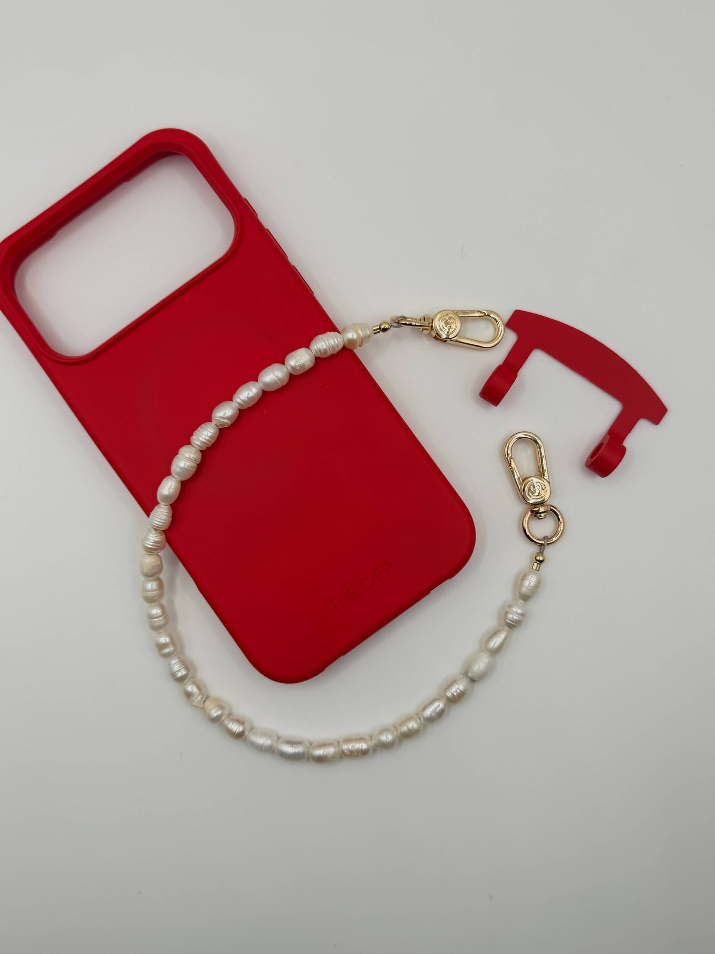 Pearl Phone Wristlet: Gold