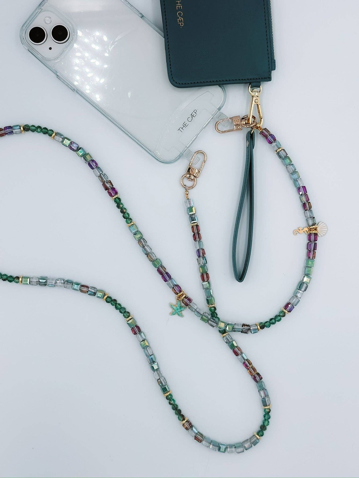 Ritz Teal Crossbody: Gold