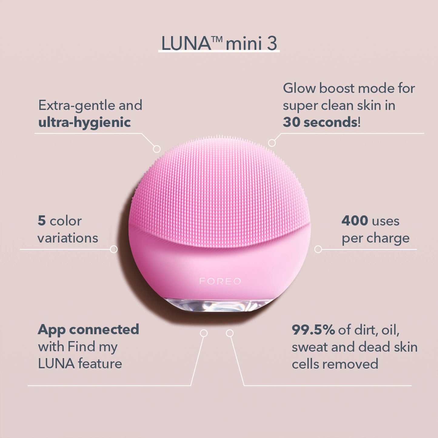 Cleansing Massager: Fuchsia