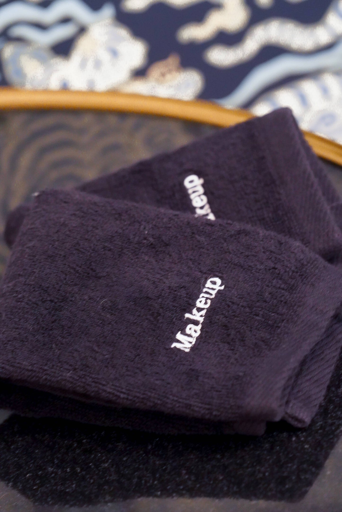 Black Make Up Washcloths, Set of 2
