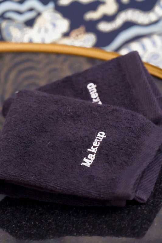 Black Make Up Washcloths, Set of 2