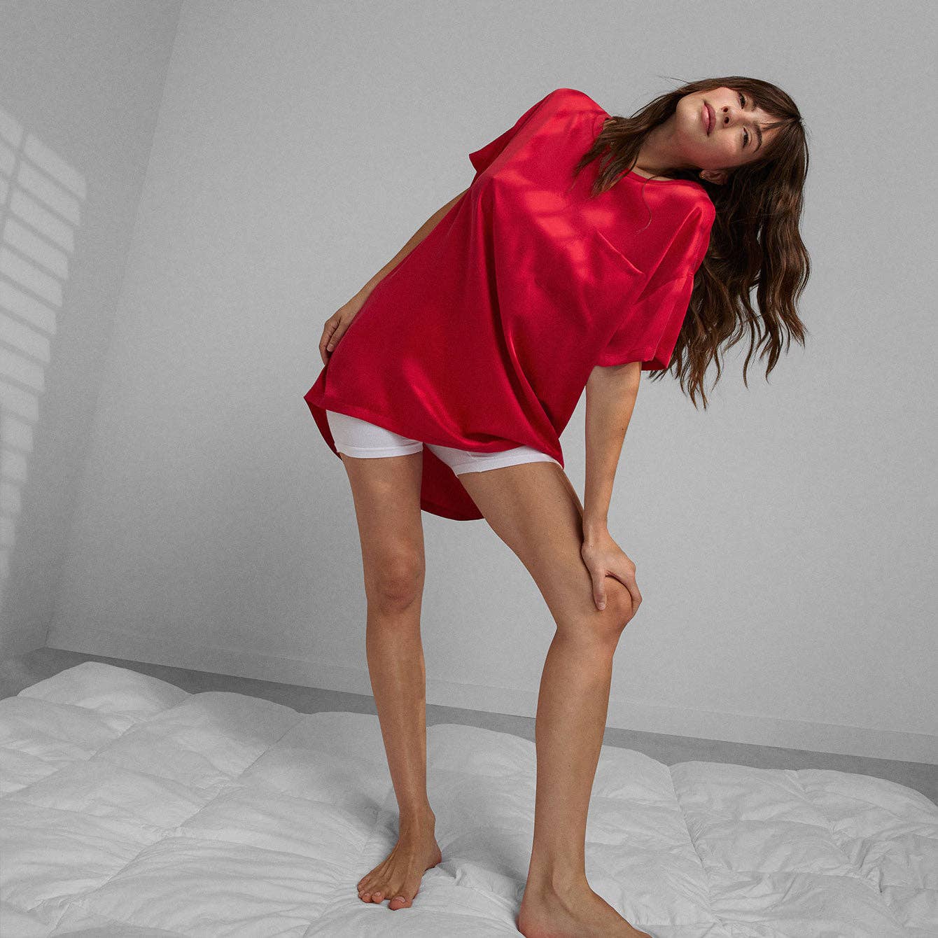 Silk Oversized Sleep Tee