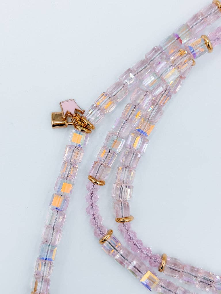 Ritz Pink Crossbody: Gold