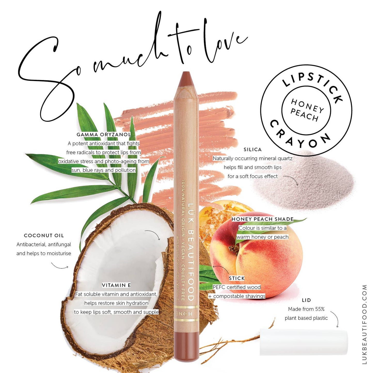 Eco-luxe Lipstick Crayon in Honey Peach