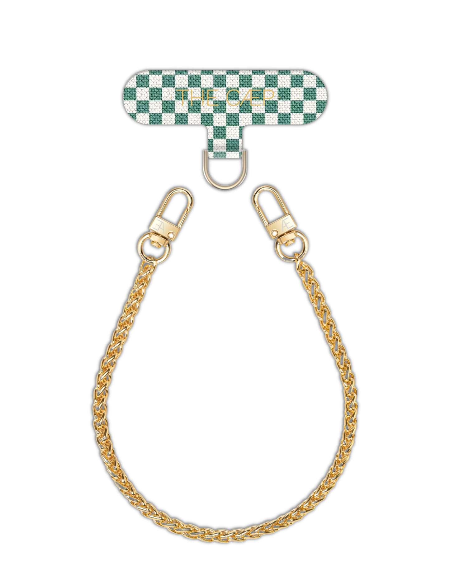 Universal Phone Hitch + Goldi Wristlet: Black Checkered