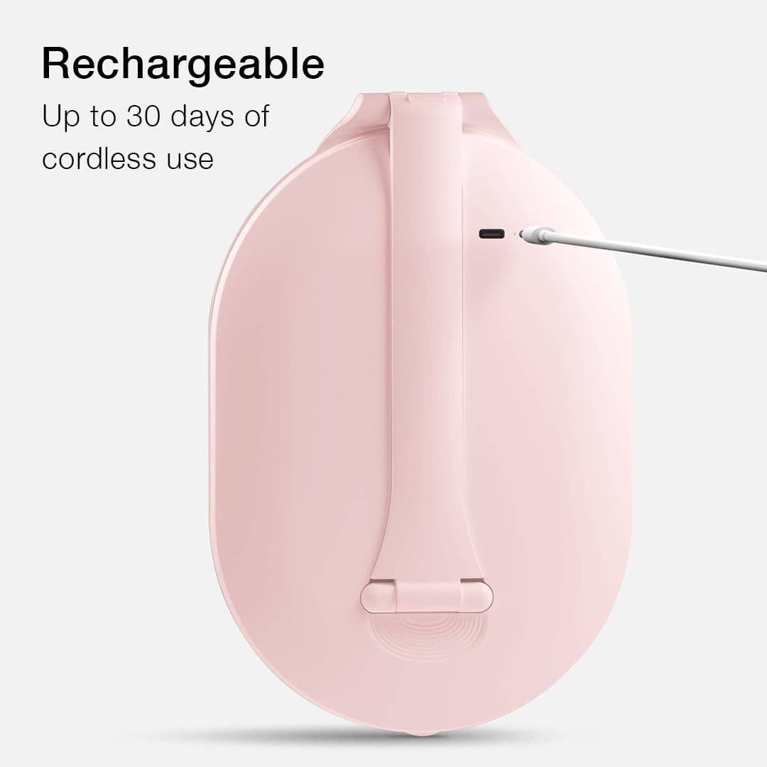 Sara Ultra Slim Foldable Lighted Travel Mirror: Pink