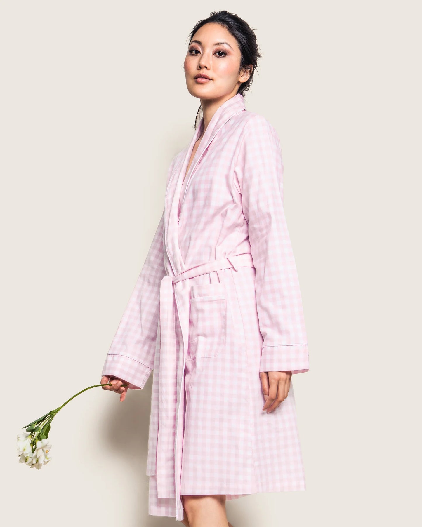 Twill Robe Pink Gingham