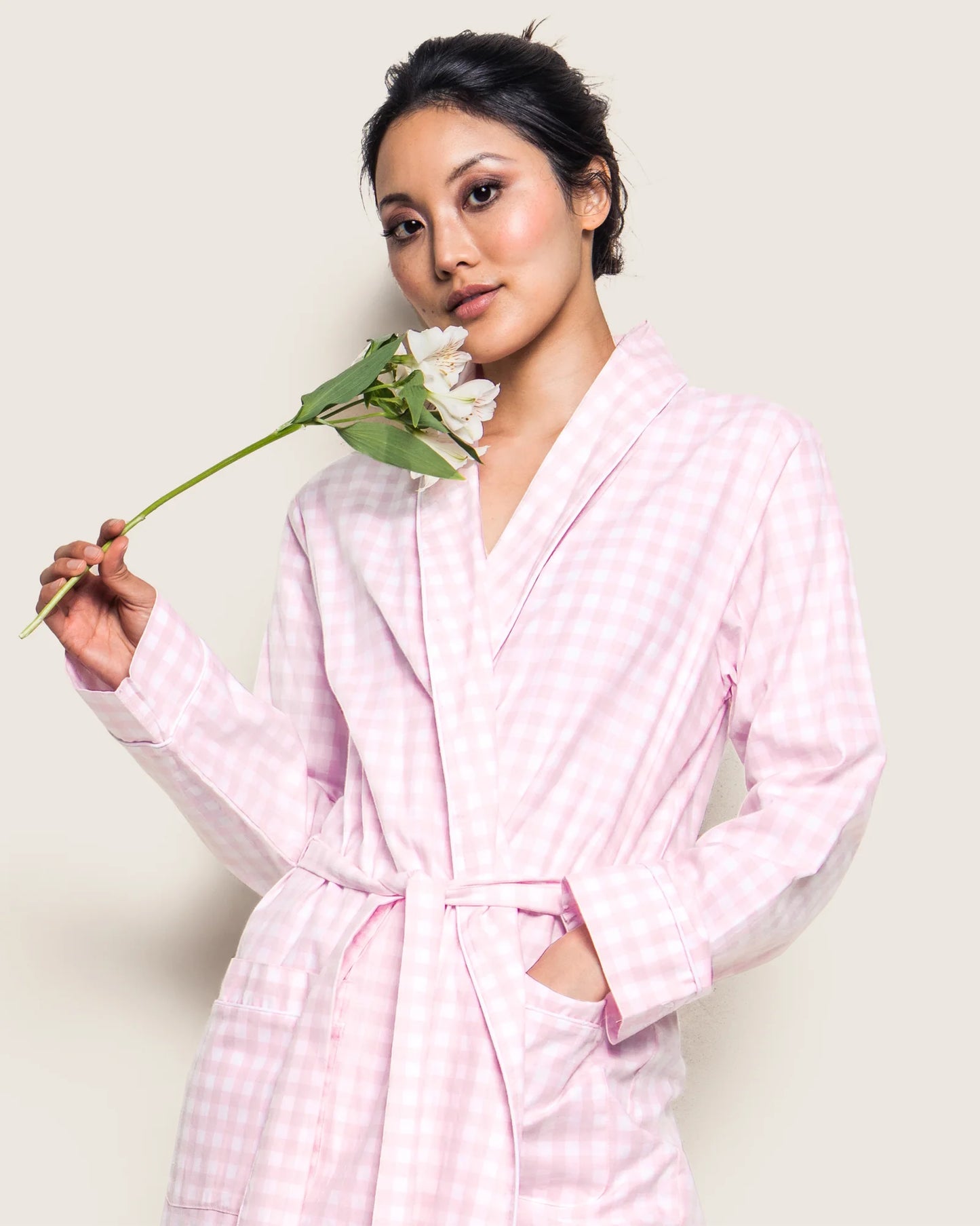 Twill Robe Pink Gingham