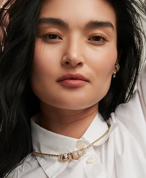 Diamond Channel Set Baguette Big Bead