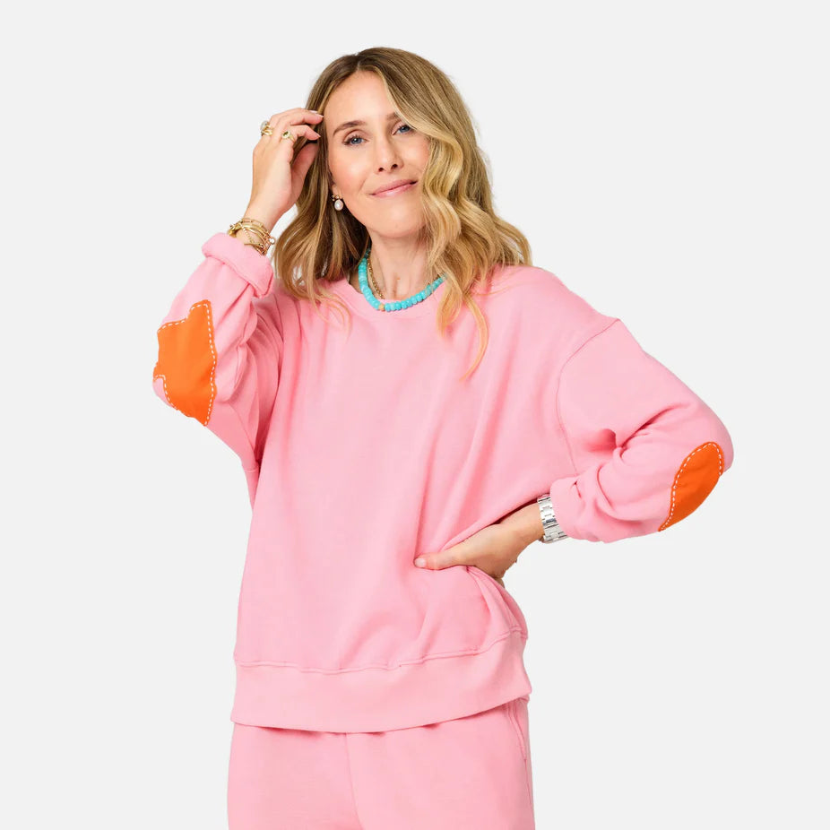 EX BF Patch Sweatshirt Palm Pink