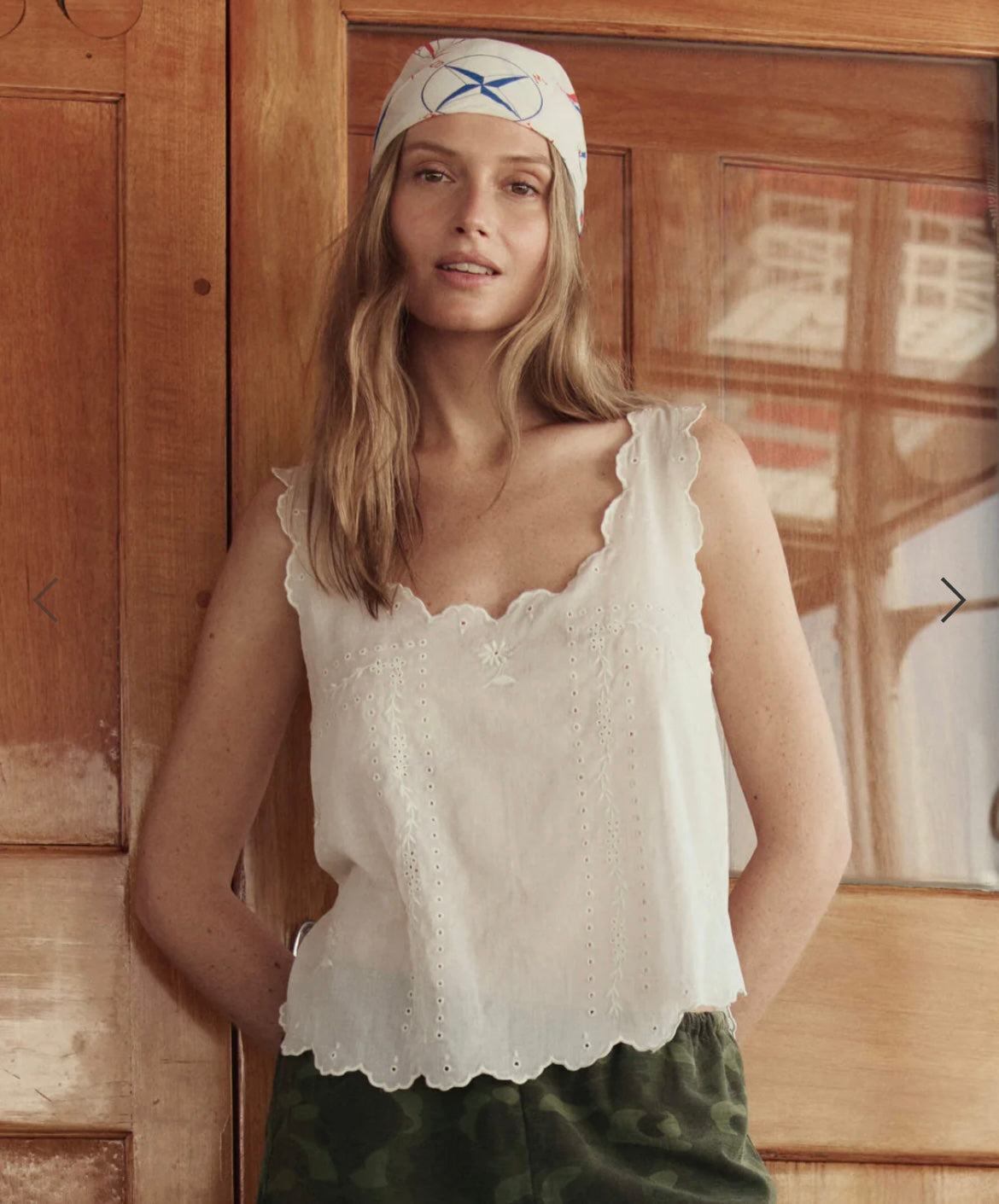 The Scalloped Eyelet Tank