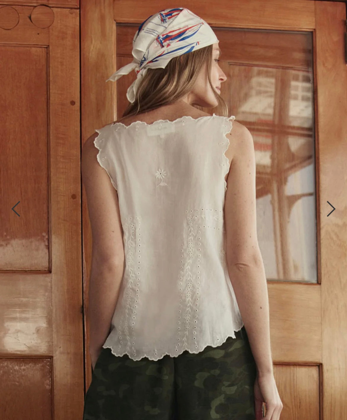 The Scalloped Eyelet Tank