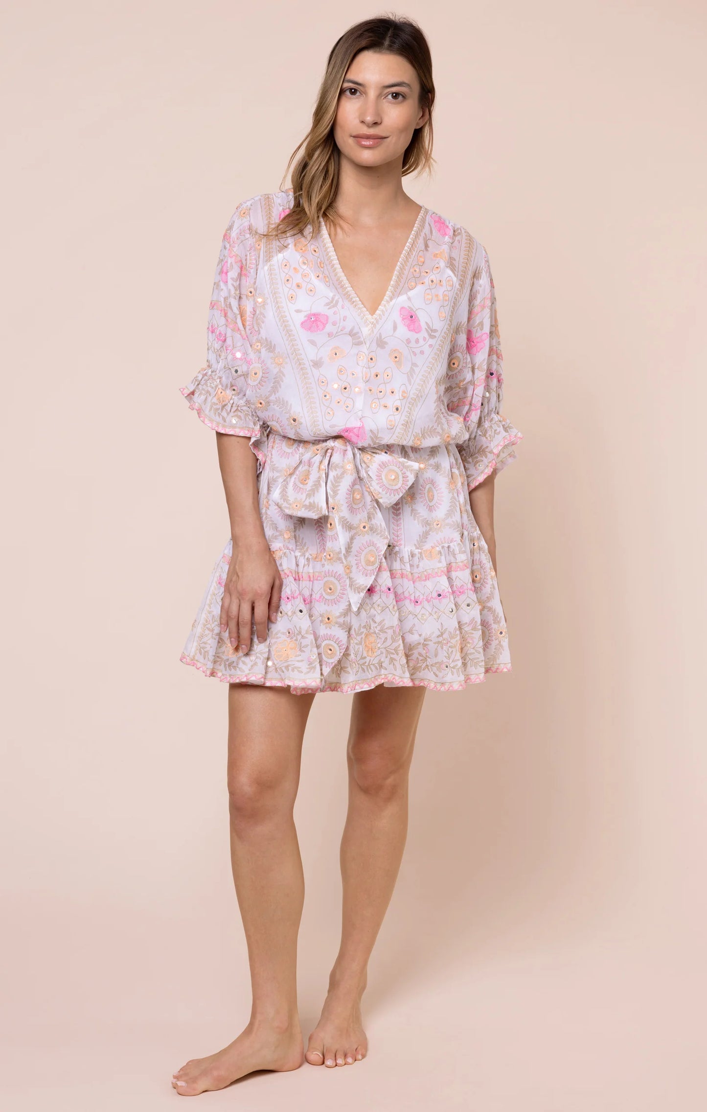 Mexican Mirror Print Dress