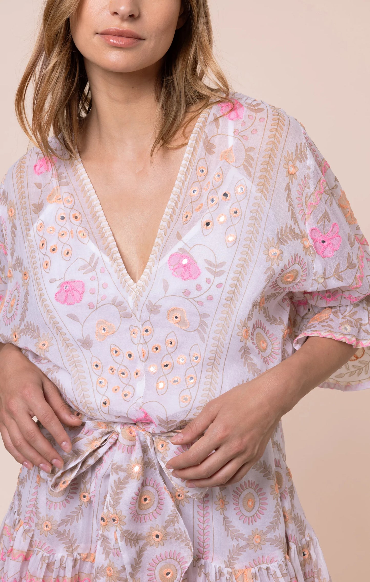 Mexican Mirror Print Dress