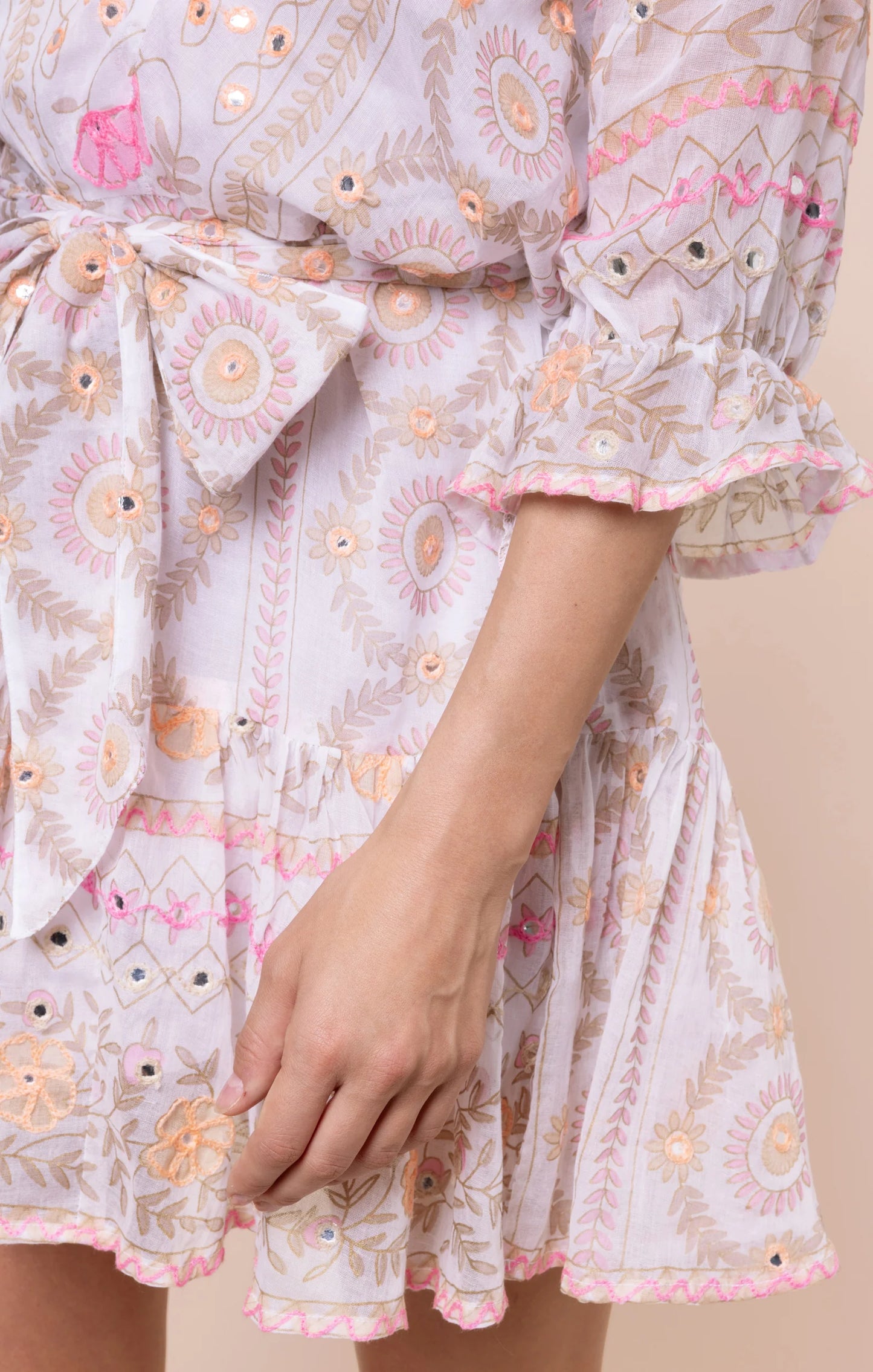 Mexican Mirror Print Dress