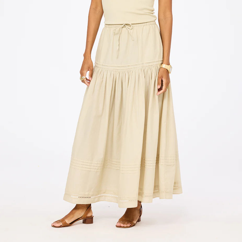 Vacance Pintuck Skirt Canyon