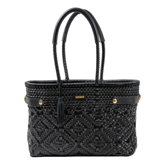 Braided Solid/Leather Black