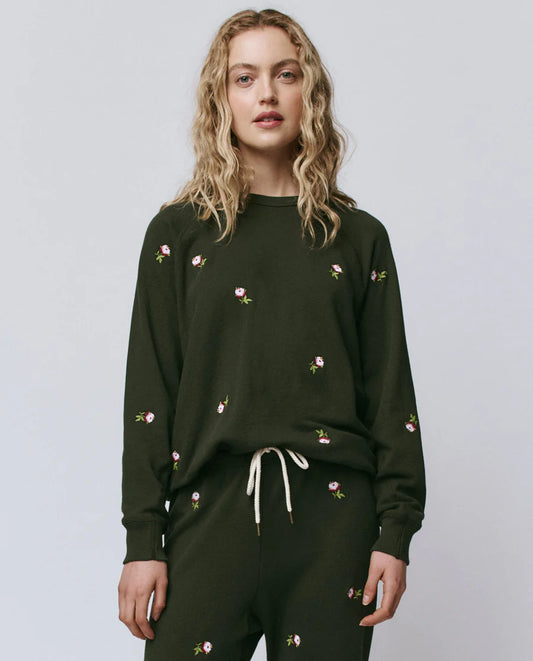 The College Sweatshirt with Roses