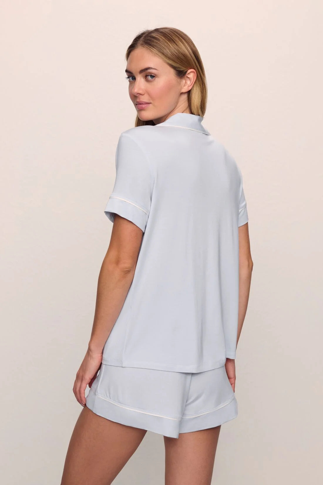 Gisele Relaxed Short Set Ice Blue/Ivory