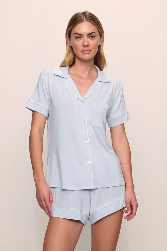 Gisele Relaxed Short Set Ice Blue/Ivory